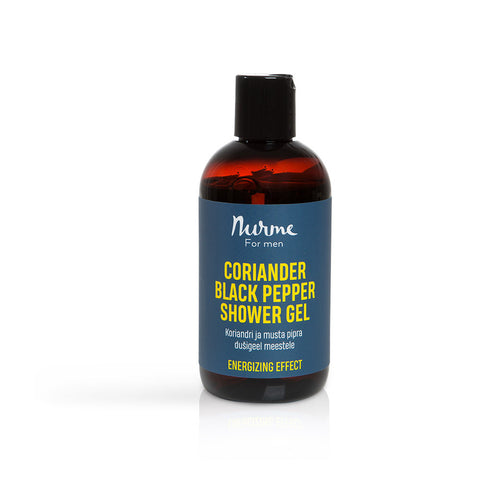 Award-Winning Coriander and Black Pepper Natural Shower Gel for Men 250ml – Energising Plant-Based Body Wash – Nurme UAE
