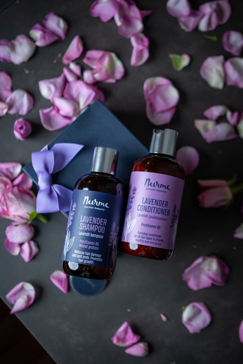 Lavender Hair Care Gift Set – Natural Shampoo with Pro Vitamin B5 and Argan Oil Conditioner – Nurme UAE