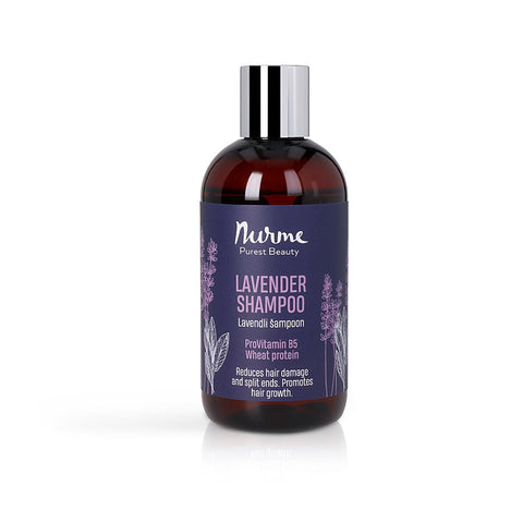 Lavender Shampoo with Pro Vitamin B5 and Wheat Protein 250ml – Natural Sulphate-Free Strengthening Shampoo for All Hair Types – Nurme UAE