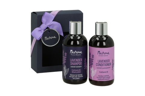 Natural Lavender Hair Care Duo – Strengthening Shampoo and Deep Conditioning Argan Oil Conditioner – Nurme UAE
