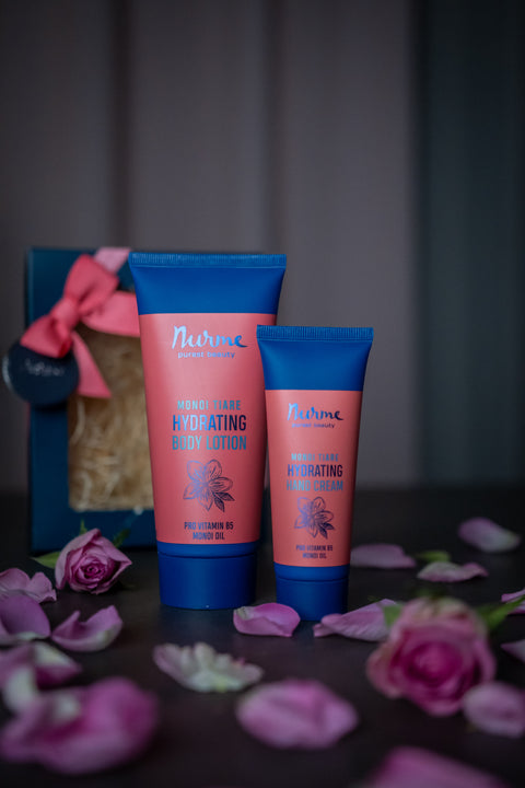 Monoi Tiare Hydration Gift Set – Natural Tahitian Body Lotion and Hand Cream Duo – Nurme UAE
