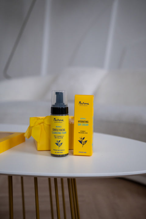 International Award-Winning Neroli Facial Gift Set – Natural Hyaluronic Acid Day Cream and Gentle Foam Cleanser – Nurme UAE