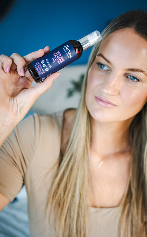 100% Pure Cold-Pressed Castor Oil for Hair Lashes Brows and Nails – Natural Growth Stimulating Beauty Oil – Nurme UAE