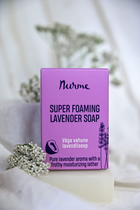 Handcrafted Natural Lavender Bar Soap – Calming Cold Process Super Foaming Soap for All Skin Types – Nurme UAE