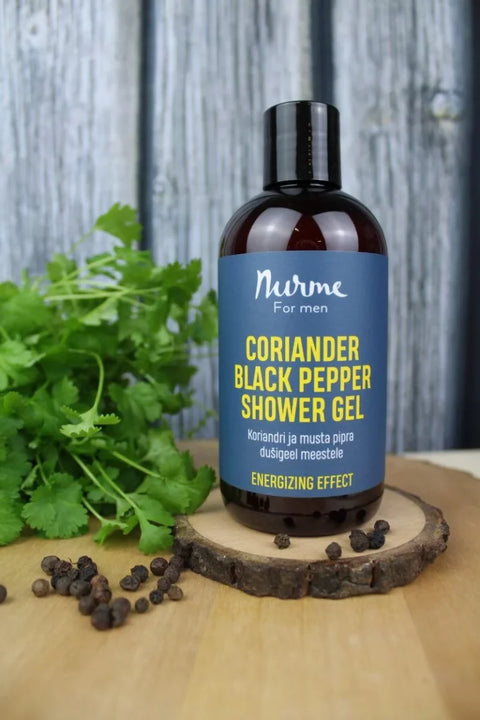 Natural Men's Body Wash with Coriander and Black Pepper – Award-Winning Energising Shower Gel for Men – Nurme UAE