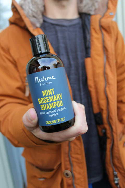 Natural Men's Shampoo with Rosemary and Peppermint – Strengthening Scalp Care for Dandruff-Free Hair – Nurme UAE