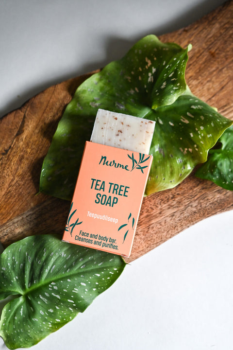 Handcrafted Natural Australian Tea Tree Bar Soap – Cold Process Purifying Soap for Acne Prone and Oily Skin – Nurme UAE