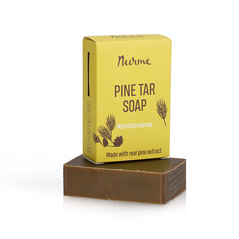 Pine Tar Cold Process Soap 100g – Traditional Natural Handcrafted Bar Soap for Eczema and Psoriasis – Nurme UAE