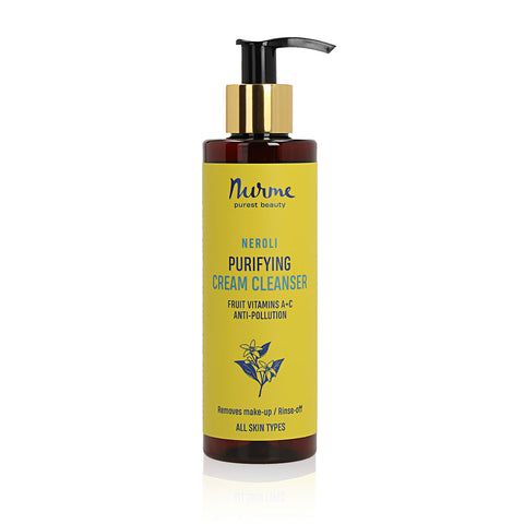Purifying Cream Cleanser 200ml – Natural Sunflower and Passion Fruit Oil Makeup Remover and Face Cleanser – Nurme UAE
