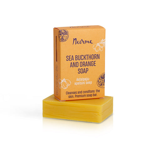 Sea Buckthorn and Orange Cold Process Soap 100g – Natural Vitamin-Rich Handcrafted Bar Soap – Nurme UAE