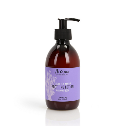 Selected Herbs Soothing Hand and Body Lotion 300ml – Natural Aloe Vera Rosemary and Shea Butter Lotion – Nurme UAE