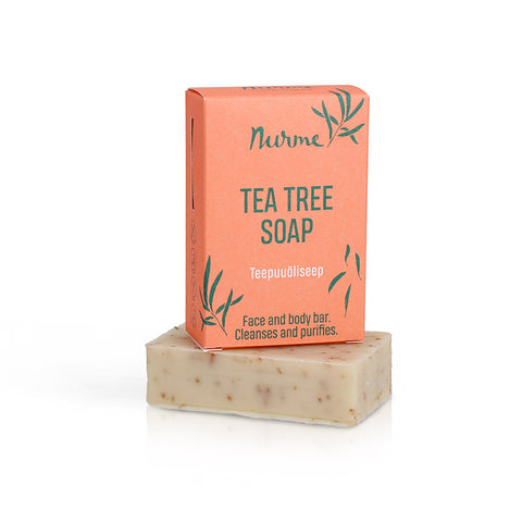 Tea Tree Cold Process Soap 100g – Natural Handcrafted Australian Tea Tree Oil Antibacterial Bar Soap – Nurme UAE
